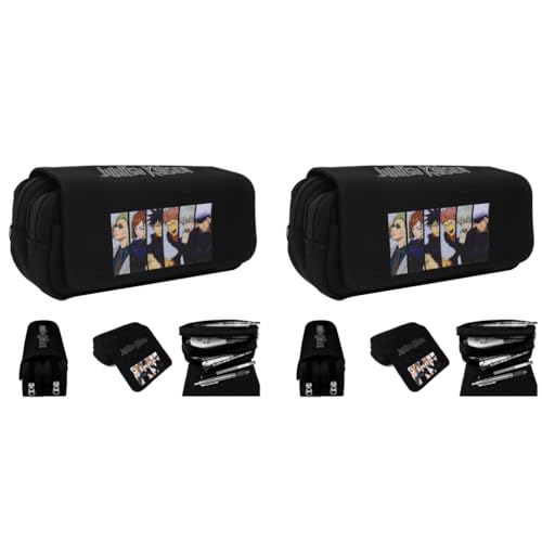 FANCYKU® Jujutsu Kaisen Polyester Pencil Case Anime Pencil Pouch Cartoon Prints Pen Pouch Large Capacity Pu Pencil Bag Stationery Organizer Students Gift Children's Day Gift School X 2 FANCYKU® Jujutsu Kaisen Polyester Pencil Case Anime Pencil Pouch Cartoon Prints Pen Pouch Large Capacity Pu Pencil Bag Stationery Organizer Students Gift Children's Day Gift School X 2